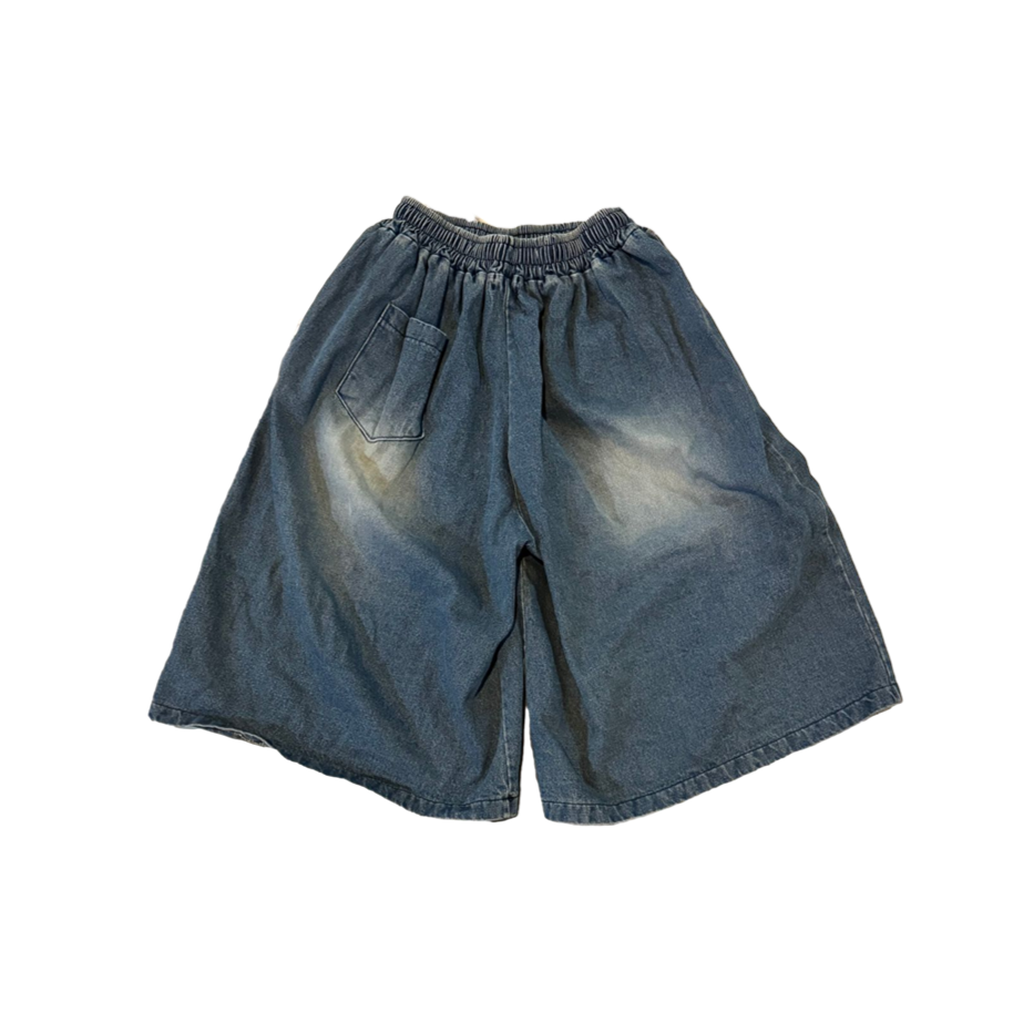 NIGHT FADE JORTS (Bleached Blue)