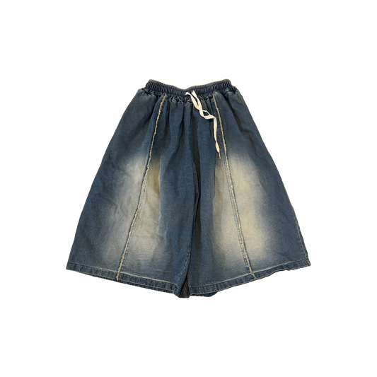 NIGHT FADE JORTS (Bleached Blue)